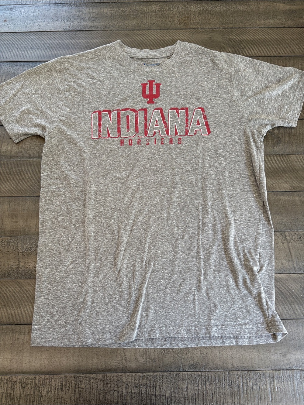 Champion Gray Indiana Short-Sleeve Tee with Red Logo